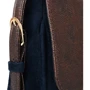 Женская сумка почтальонка Laskara темно-синяя (LK10189-bronze-navy): Застежка Молния