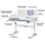 Комплект S ErgoKids TH-325 Grey парта + тумба (TH-325 + BD C3_GREY): Регулировка высоты сиденья нет