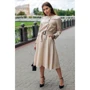 Платье FLFashion Плутос ХПП 3211 44 бежевое повседневное удлиненное миди