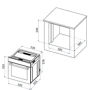 Духовой шкаф электрический Perfelli BOE 6720 IV: Размеры 59,6х 59,7х 54,7