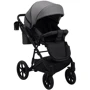 Коляска 2 в 1 Bair Kiwi шкіра 100% BK-21/15 сірий - графіт: Ширина шасі 58