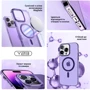 Чехол для iPhone ArmorStandart Y23 MagSafe Transparent Purple for iPhone 15 (ARM68567): Материалы поликарбонат и полиуретан