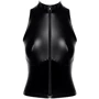 Топ Noir Handmade F324 Glam wetlook top with vinyl corset Вlack, 3XL