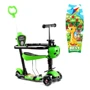 Самокат Best Scooter с защитным бампером зеленый (77099)