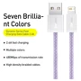 Кабель Baseus USB Cable to Lightning Dynamic 2.4A 2m Purple (CALD000505): Тип USB Cable - Lightning