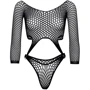 Боди Leg Avenue Top bodysuit with thong back Black