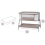 Приставная кроватка MoMi Fibi Бежевая (LOZE00003)