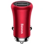 Зарядний пристрій Baseus USB Car Charger 2xUSB Gentleman Red (CCALL-GB09)