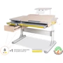 Детский стол Mealux Toronto Multicolor с полкой S50 (арт.BD-650 MC + S50 TG)