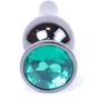 Анальная пробка с кристаллом BOSS of TOYS Boss Series - Jewellery Dark Silver BUTT PLUG Green, BS6400060