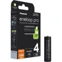 Panasonic AA 2500mAh NiMH 4шт Eneloop Pro (BK-3HCDE/4BE) фото 1
