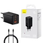 Зарядное устройство Baseus Wall Charger GaN5 Pro 2xUSB-C+USB 65W with USB-C Cable Black (CCGP120201) фото 6