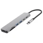 Адаптер Proove Adapter Iron Link USB-C to 2xUSB-C+2xUSB3.0+HDMI+SD+TF Silver (HBIL00222004)