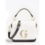 Женская сумка-сэтчел Guess Genevieve Mini Crossbody Flap черно-белая (HWGENVP0287-BML)