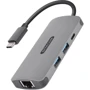 Адаптер Sitecom Adapter USB-C to RJ45+USB-C+2xUSB3.0 Space Grey (CN-378)