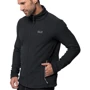 Толстовка Jack Wolfskin Midnight Moon Men 1703853-6000 52 черная на молнии: Капюшон Без капюшона