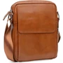Мужская сумка через плечо Borsa Leather коричневая (K1321-1-coniac): Фактура Гладкая, Матовая
