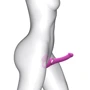 Безремневой вибрострапон с вакуумной стимуляцией Strap-On-Me Multi Orgasm - M - Fuchsia