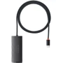 Адаптер Baseus Adapter Lite Series USB-C to 4хUSB3.0+USB-C Black (WKQX030401): Цвет черный