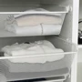 Шафа з розсувними дверима ІКЕА PAX / MEHAMN 150х66х236 см біла / 2 сторони світло-блакитна (695.516.93) фото 1