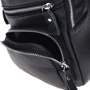 Чоловіча сумка-слінг Borsa Leather чорна (K15026-black): Матеріал Натуральна шкіра