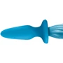 Анальная пробка с хвостиком Unicorn Tails Pastel, 8.4x3.2 см, голубой