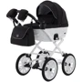 Коляска 2 в 1 Adamex Chantal Retro C6 черный с белым (623676): Тип коляски универсальная коляска (2-в-1)