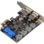 Frime PCI-E to USB3.0 NEC720201 (ECF-PCIEtoUSB006.LP): Разъемы USB 3.0