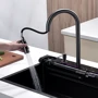 Кухонная мойка Lefton 33x22 Inch Waterfall Faucet Kitchen Sink with Digital Temperature Display & LED Lighting-KS2207L: Габариты чаши (ШxГxВ), см 77.5x43.5x25.5