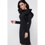 Платье FashionUp PL-1668B 48 черное повседневное до середины бедра