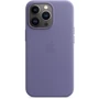 Чехол для iPhone Apple Leather Case with MagSafe Wisteria (MM1F3) for iPhone 13 Pro: Цвет фиолетовый