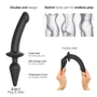Анальная пробка с дилдо Strap-On-Me Switch Plug-In Semi-Realistic Dildo Black - XXL