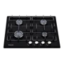 Варочная поверхность газовая Borgio 6721-17 (Black Enamelled): Рабочая поверхность нержавеющая сталь