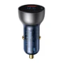 Зарядное устройство Baseus Car Charger USB+USB-C Particular Digital Display 65W with USB-C Cable Silver (CCKX-C0A): Сила тока 2.4А и более