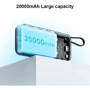 Зовнішній акумулятор Cuktech Power Bank 20000mAh PB200N 55W White: Особливості Компактный размер, Индикатор заряда, С дисплеем, быстрая зарядка