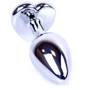 Анальная пробка с кристаллом BOSS of TOYS Boss Series - Jewellery Silver Heart PLUG Dark Blue S, BS6400050