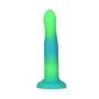 Светящийся в темноте фаллоимитатор ADDICTION - Rave - 8" Glow in the Dark Dildo - Blue Green