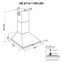 Вытяжка Minola HK 6714 BL 1100 LED фото 7