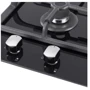 Варочная поверхность газовая Pyramida PFG 320 BLACK: Расположение панели спереди