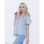 Блуза ISSA PLUS WN5-1287 42 бирюзовая с коротким рукавом: Сезон Лето