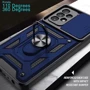 Аксессуар для смартфона Mobile Case Camshield Serge Magnetic Ring Blue for Samsung A525 Galaxy A52/A528 Galaxy A52s 5G/A526 Galaxy A52 5G: Материал TPU (термополиуретан) и поликарбонат