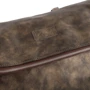 Жіноча дорожня сумка Laskara коричнева (LK10240-gold-green): Застібка Блискавка