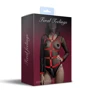 Сбруя с цепью и фиксаторами Feral Feelings Harness with Cuffs Red