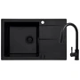 Кухонная мойка Pyramis KEROS 76x48 1B 1D Black Edition+кран IDEA Black Edition (070247001BE)