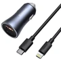 Зарядное устройство Baseus Car Charger USB+USB-C Golden Contactor Pro 40W with Cable Blue (TZCCJD-03)