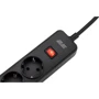 Сетевой фильтр 2E 5XSchuko, 3G*1.5мм, 3*USB-A, 2м, black (2E-SP515M2USBBK): Тип подключения фильтра Евровилка