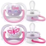 Пустышка ортодонтическая Philips AVENT Ultra Air "I love…" для девочек 0-6 мес 2 шт (SCF080/02): Возраст до 6 месяцев