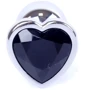 Анальная пробка Boss Series - Jewellery Silver Heart PLUG Black S (BS6400047)