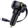 Зарядное устройство Baseus Car Charger USB-C Enjoyment Pro with Cable 60W Black (C00057802111-01): Кабель в комплекте USB-C, встроенный