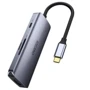 Адаптер Choetech Adapter 7-in-1 USB-C to USB-C+3xUSB3.0+HDMI+SD Black (HUB-M19): Колір чорний